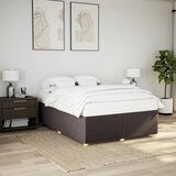 Maison Chic Posteljni okvir - Dvoposteljna postelja - Zakonska postelja brez vzmetnice temno rjav 140x190 cm blago-J12798, (21775298) | Shoptok.si