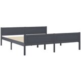  Okvir za krevet od masivne borovine sivi 180 x 200 cm | shoptok.hr