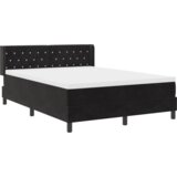vidaXL Krevet s podnicom i madracem Crna 160x200 cm Baršun | shoptok.hr