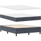 Box Spring postelja z vzmetnico temno siva 140x200 cm žamet, (22052872) | Shoptok.si