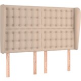  Vzglavje z ušesi kapučino 147x23x118/128 cm umetno usnje, (20932391) | Shoptok.si