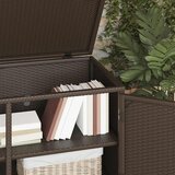  Vrtni ormarić za pohranu smeđi 110x55x60,5 cm od poliratana | shoptok.hr