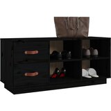  Klupa za cipele crna 100 x 34 x 45 cm od masivne borovine | Eponuda.com