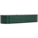vidaXL Vrtna Povišana Greda Zelena 240x80x44 cm Galvanizirano Jeklo, (22010892) | Shoptok.si