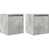  Stenske nočne omarice 2 kosa betonsko sive 38x34x40 cm | Shoptok.si