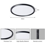 Brilagi LED prigušiva stropno svetlo RIVO LED/72W/230V 3000-6000K crno Ø 50 cm + daljinski upravljač | Eponuda.com
