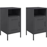 Maison Chic Dvo delni komplet Nočne omarice - Nočne mize črna 36x39x68 cm jeklo, (21689202) Cene
