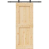 vidaXL Klizna vrata s priborom za montažu 85 x 210 cm masivna borovina | shoptok.hr