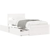Furnova Posteljni okvir brez vzmetnice bel 90x200 cm trdna borovina, (21939224) | Shoptok.si