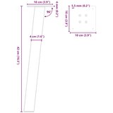  Noge za klub stolić 4 kom antracit 42 cm čelik | shoptok.hr