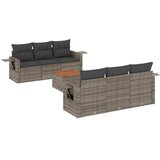  7-dijelni set vrtnih sofa sivi od poliratana Siva 65.5 x 62 x 69 cm | Shoptok.si