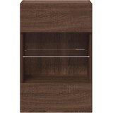  Zidni ormarići s LED svjetlima za TV 2 kom boja smeđeg hrasta 40x30x60,5 cm | shoptok.hr