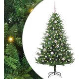 vidaXL Umjetno božićno drvce s rasvjetom i setom kuglica Zelena 150 cm Cijene