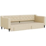  Dnevni krevet na razvlačenje s ladicama krem 80x200 cm tkanina | shoptok.hr