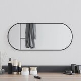 vidaXL Zidno ogledalo crna 60x25 cm ovalno Cijene