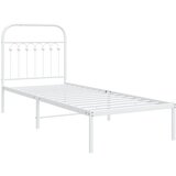  The Living Store Kovinski posteljni okvir brez vzmetnice z vzglavjem 75x190 cm - Posteljni Okvir, (21530997) | Shoptok.si