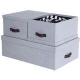 Bigso Box of Sweden Svijetlo sive kartonske kutije za pohranu u setu 3 kom s poklopcem 31x47x15 cm Inge – | shoptok.hr