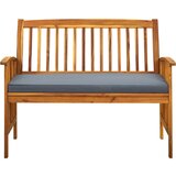  Klop z blazino 119 cm trden akacijev les | Shoptok.si