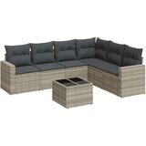  7-dijelni set vrtnih sofa svjetlosivi od poliratana | shoptok.hr
