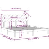  Okvir za krevet bijeli 200 x 200 cm od masivnog drva | shoptok.hr