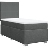  Krevet s oprugama i madracem tamnosivi 100 x 200 cm od tkanine | shoptok.hr