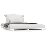 The Living Store Posteljni okvir bel 120x200 cm trdna borovina - Posteljni Okvir, (21529635) | Shoptok.si