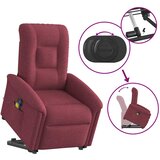  Električni masažni naslonjač na podizanje od tkanine boja vina | shoptok.hr