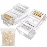 Rosfix Euronet RJ45 5e Vtičnik – Čista Sredina, 8P8C, 100 Kos | Za Kabel UTP, LAN, Patch Panel, (5000243685) | Shoptok.si