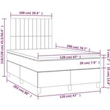  Box spring postelja z vzmetnico LED temno siva 120x200 cm žamet, (20725790) | Shoptok.si