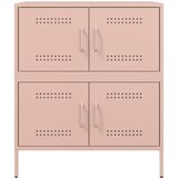  Komoda ružičasti 68 x 39 x 79 cm čelična | shoptok.hr