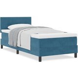 Box Spring Postelja z Blazino Temno Modra 80x200 cm Žamet, (22052830) | Shoptok.si