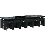  13-dijelni vrtni blagovaonski set s jastucima poliratan crni | shoptok.hr