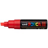 POSCA Uni flomaster; konica 8 mm prirezana; fluo rdeč, (22005603) | Shoptok.si