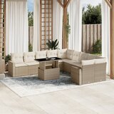 Maison Chic Seti vrtnega pohištva - Vrtna garnitura - Vrtni pohištvo set 11-delna z blazinami bež poli ratan, (21820341) | Shoptok.si
