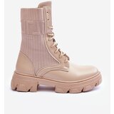 Boto Women's Lace-up Booties Beige Marlissa | Shoptok.si