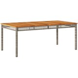  Vrtni stol sivi 180 x 90 x 75 cm od poliratana i drva bagrema | shoptok.hr