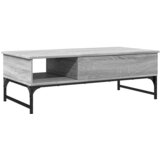  Stolić za kavu siva boja hrasta 100x50x35 cm od drva i metala | shoptok.hr