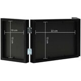 vidaXL Trodijelni okvir za fotografije crni 22 x 15 cm + 2x (10x15 cm) | shoptok.hr