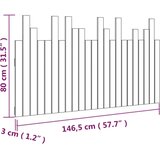  Uzglavlje za krevet boja meda 146,5x3x80 cm masivna borovina | shoptok.hr