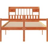  Knjižna postelja brez vzmetnice vošč. rjava 150x200 cm borovina, (21610313) | Shoptok.si