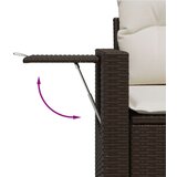  5-dijelni set vrtnih sofa s jastucima poliratan smeđi | shoptok.hr