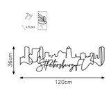 WALLXPERT Zidna dekoracija Sankt Peterburg, 120 x 36 x 1,5 cm, Crna | Eponuda.ba