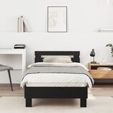 vidaXL Posteljni okvir iz črnega hrasta Črni hrast Inženirski les | Shoptok.si