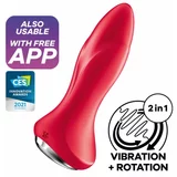 Satisfyer Vibracijski analni čep Rotator 1+ rdeč