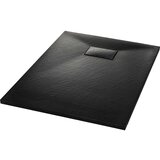 vidaXL Kad za tuš SMC črna 100x70 cm | Shoptok.si