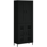 Maison Chic Visoka Komoda - Predalnik črna 69,5x34x180 cm inženirski les, (21716734) Cene