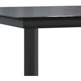  Vrtna garnitura - 6-dijelni vrtni blagovaonski set s jastucima crno Crna i tamno siva 200 x 100 x 74 cm 6 | shoptok.hr
