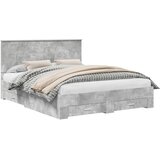  Krevetna konstrukcija s ladicama Betonski sivi 160 x 200 cm | shoptok.hr