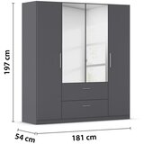 home24 OMARA S KLASIČNIMI VRATI, siva | Shoptok.si
