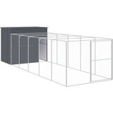  Kućica za pse s igralištem antracit 214 x 661 x 181 cm čelična | shoptok.hr